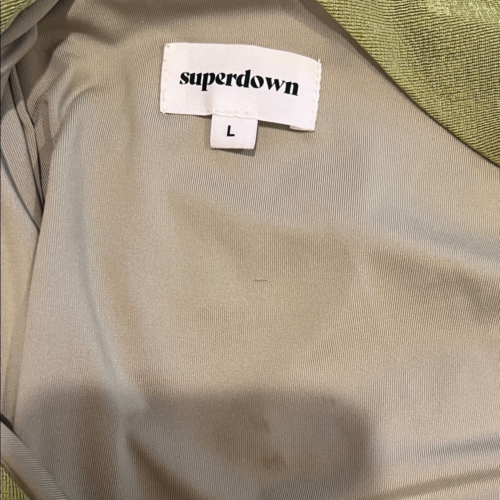 Superdown Green Ruched One Shoulder Dress - Picture 5 of 5